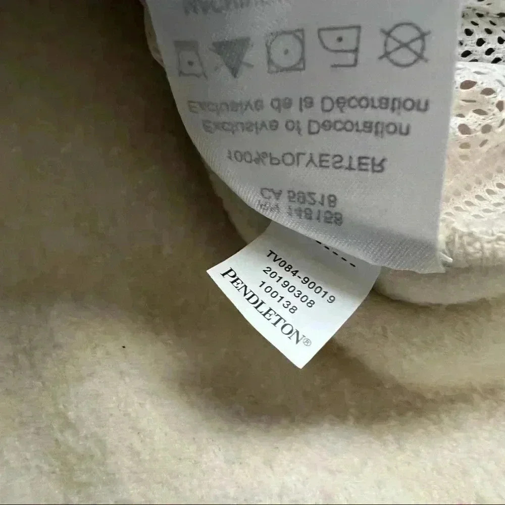 Pendleton Jacket Full Zip Cream Hooded Polyester … - image 6